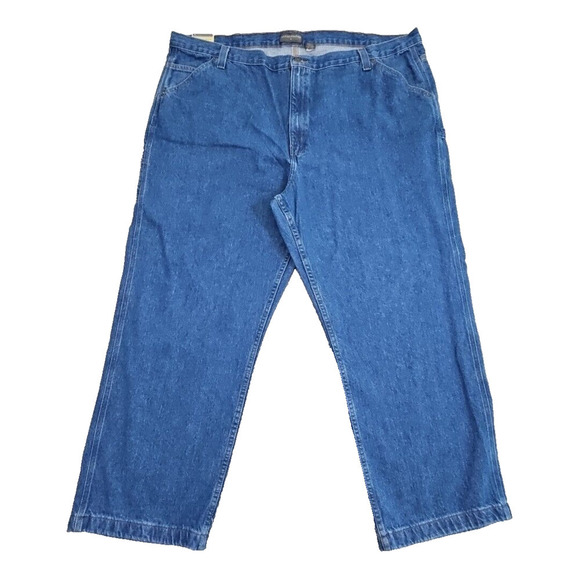 Saddlebred Big & Tall Carpenter Jeans Men's 52x32 Medium Wash Style 8958 NWT - Picture 1 of 16